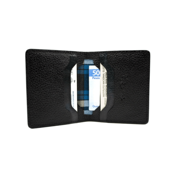 Petit Tartan Leather Wallet - Black Color
